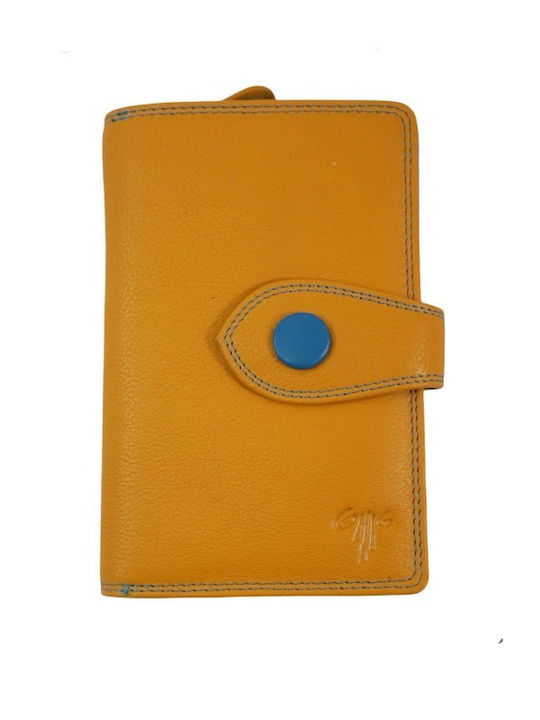 Kleines Leder Damenbrieftasche Gelbe