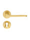 Ilavio Middle Door Lever with Rosette Pair Mat Gold