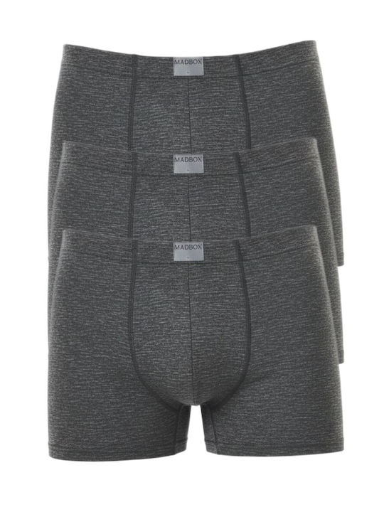 Mad Box Boxeri Pentru Bărbați Antracit 3Pack