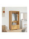 Single Door Wardrobe Brown 84x50x170cm