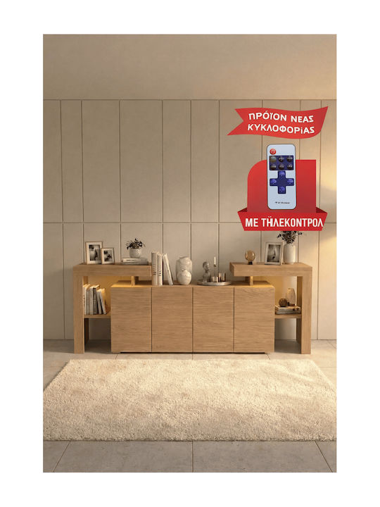 Буфет Орех С LED Осветление 4 Врати 200x40x74.5см