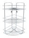 TnS Corner Wall Mounted Bathroom Shelf Metallic 20x20x48cm Silver