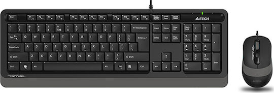 A4Tech 001240 Set Tastatură și Mouse Engleză SUA Gri