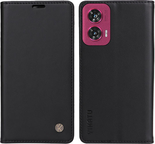 Yikatu Book Synthetic Leather / Silicone Black (Motorola Edge 50 Fusion)