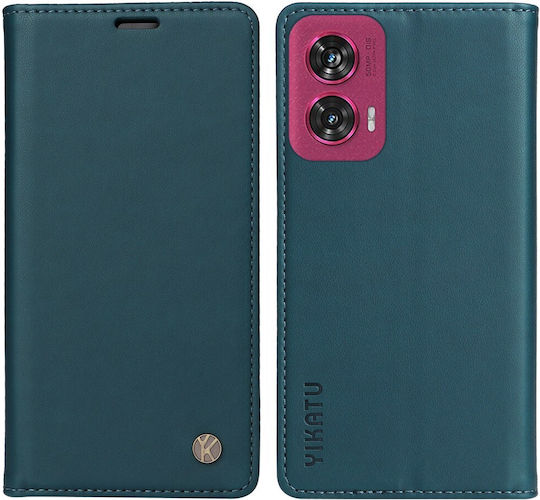 Yikatu Book Synthetic Leather Silicone Green (Motorola Edge 50 Fusion)