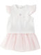 Kids Set with Skirt Summer 2 Pieces White