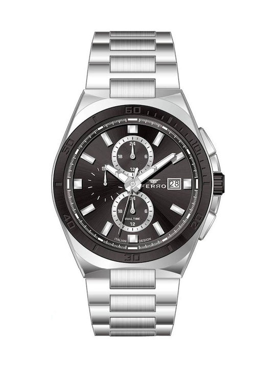 Ferro Men's Battery Watch With Silver Metal Bracelet