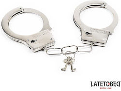 LateToBed Handcuffs in Silver Colour