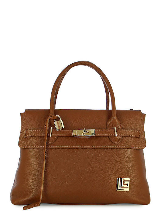 Leather Women's Handbag Tabac Brown