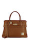 Leather Women's Handbag Tabac Brown