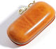 Leather Sunglasses Storage Case Pressure Resistant Vegetable Tanned Yellow