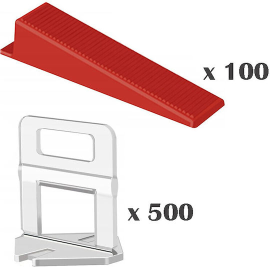 Pro Tile Leveling Kit 500 Clips 1 Mm 100 Tile Wedges