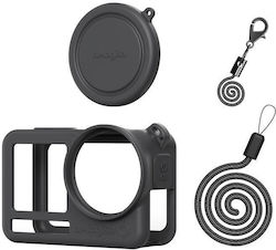 Θήκη Σιλικόνης Dji Osmo Action 6 Amagisn Κάλυμμα Φακού Αντιχαρακτική Θήκη Μαύρη