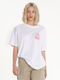 Γυναικείο Αθλητικό Oversized T-shirt Λευκό
