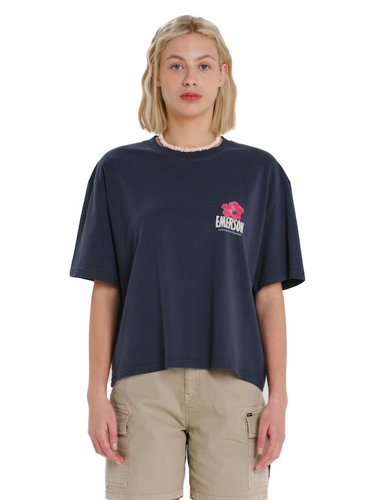 Emerson Γυναικείο T-shirt Floral Μπλε