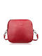 Leather Women's Shoulder Bag Red