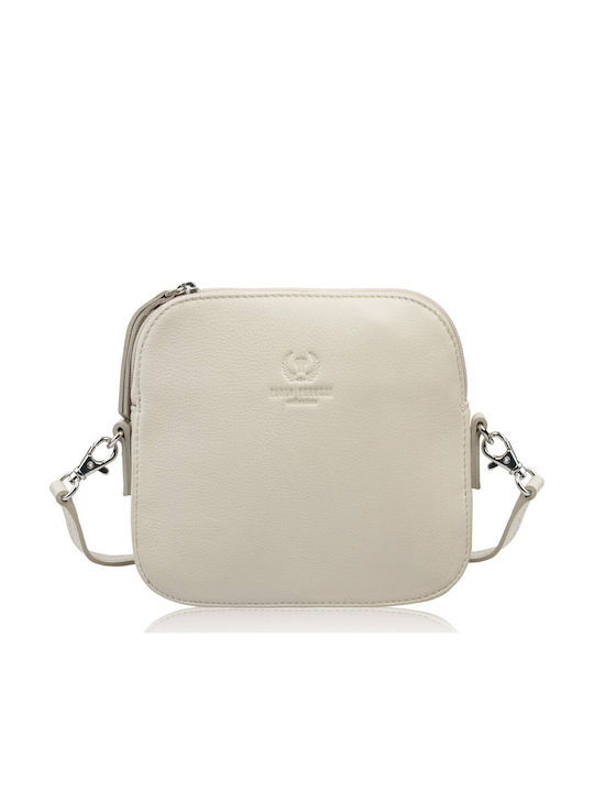 Paolo Peruzzi Leather Women's Shoulder Bag Beige