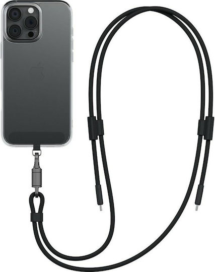 Energea Cablu Braided USB 2.0 USB-C Masculin - USB-C 240W PD Negru 1.5m