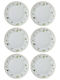 Hermia Shallow Porcelain Multicolour Plate Diameter 27cm 6 Pieces