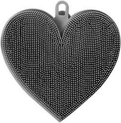 Cosasunco Silicone Dish Sponge Heart Grey