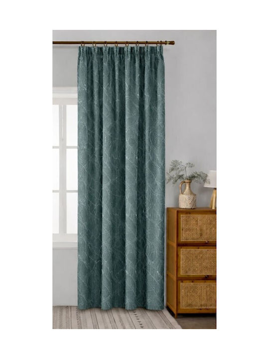 Galifas Curtain with Pencil Pleat Green 270x280cm