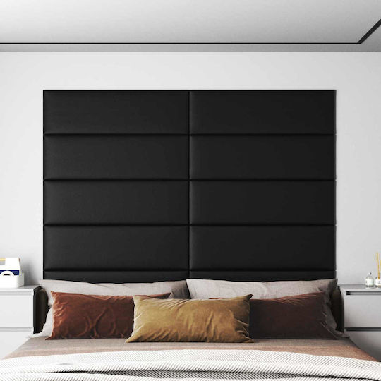 vidaXL Fabric Bed Headboard Black 90x30cm
