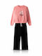 Kids Sweatpants Set Coral
