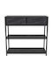 Latho Konsolentisch aus Holz & Marmor Schwarz M90xB30.5xH92cm