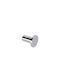 Verdi Omicron Single Bathroom Hook With Screws Silver