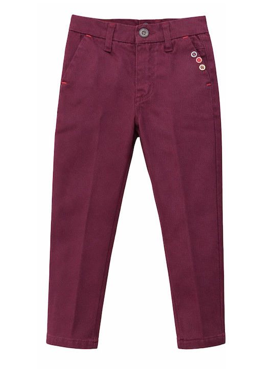 Kids Burgundy Trousers