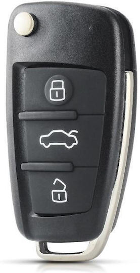Carcasă Cheie Auto cu Lamă cu 3 Butoane pentru Audi