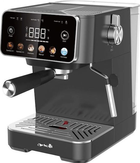 Arielli Μηχανή Espresso 1100W Πίεσης 20bar για Cappuccino Μαύρη ACM-2011TOUCH