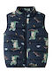 Kids Casual Sleeveless Jacket Blue