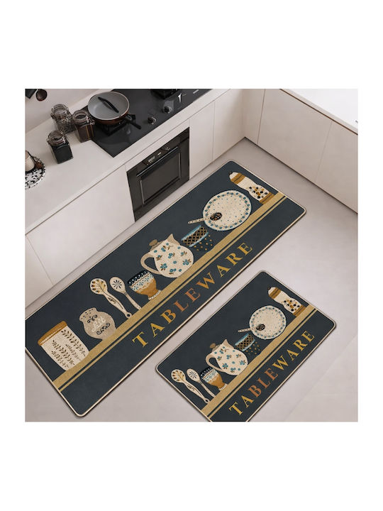 My Home Luxury Χαλάκι Κουζίνας Διάδρομος με Αντιολισθητικό Υπόστρωμα 60x180εκ.
