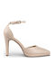Heels with Strap Beige