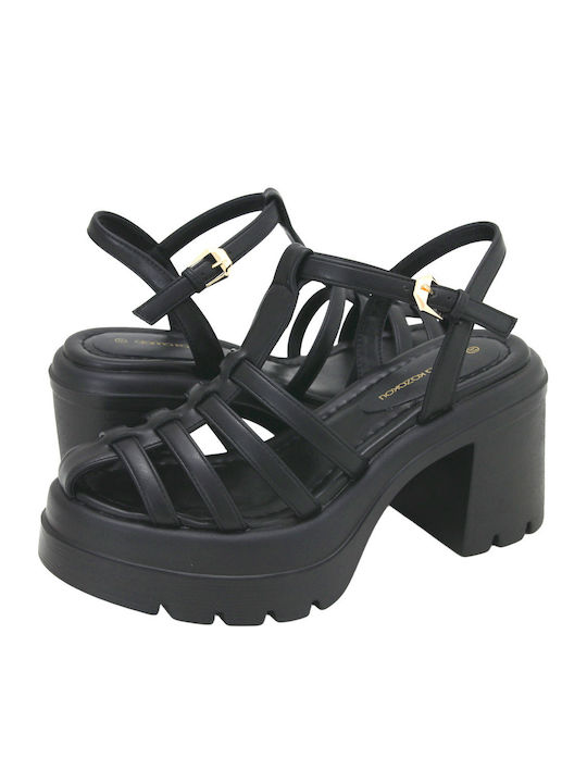 Gianna Kazakou Leather Women's Sandals Black