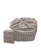 HOMie Fabric Collapsible Laundry Basket 100lt 50x48x40cm
