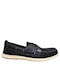 Flexway Mocasini Bărbătești Din Piele Tip Boat Shoes În Culoare Albastră