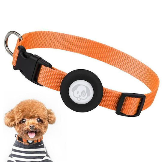 Pet Collar Apple AirTag Nylon Cat Dog Size L 2.5 x 42 x 60cm Orange
