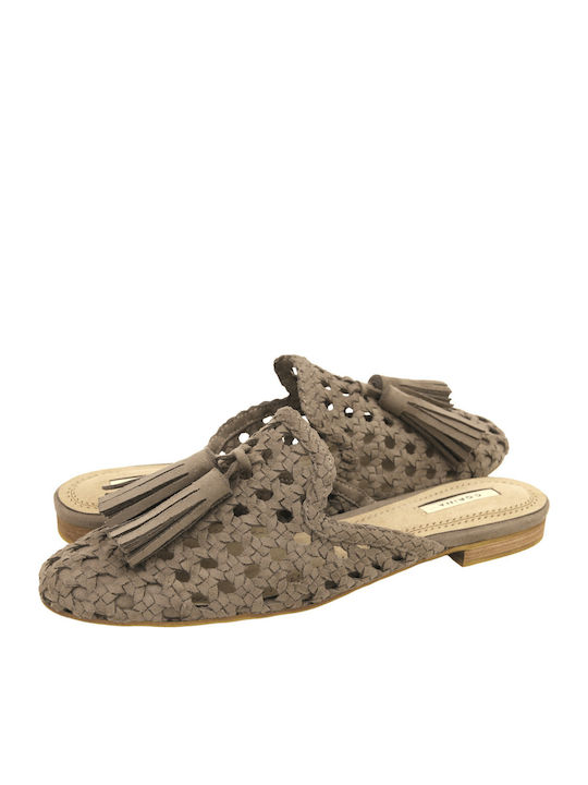 Corina Mules With Taupe Heel