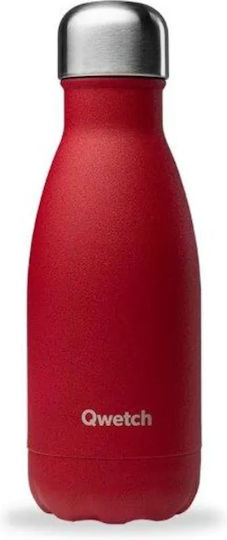 Qwetch Thermos Bottle Stainless Steel BPA Free 260ml Red