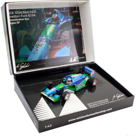 Mick Schumacher Model Car Benetton Ford B194 Demo Run Belgium Gp 2017 1:43 Scale Blue 2017