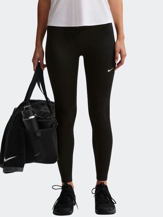 Dri-Fit One Training Γυναικείο Cropped Κολάν Ψηλόμεσο Black / White