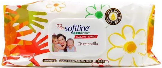 Softline Softline Baby-Feuchttücher Alkohol- und Parabene frei 72 Stück