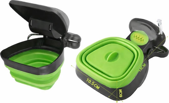 Dog Poop Scoop – Foldable Plastic Tongs Carabiner Portable Green