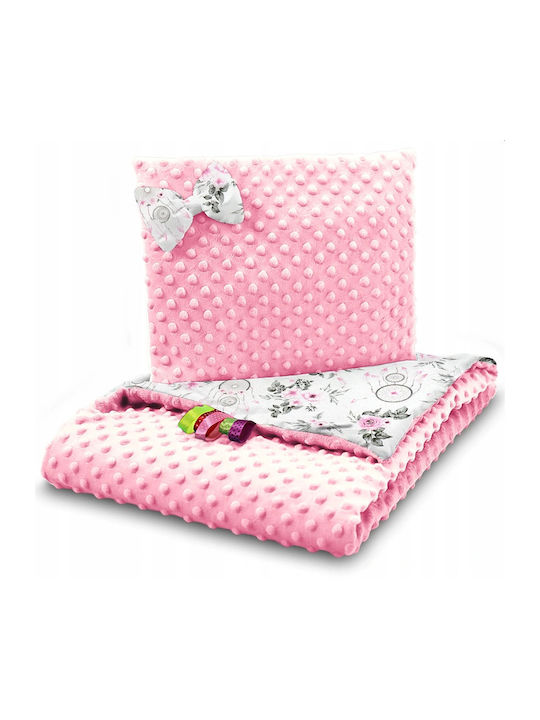 BabyMam Pătură Pepinieră Swaddling 100% Bumbac Roz 75x100cm 2 Bucăți