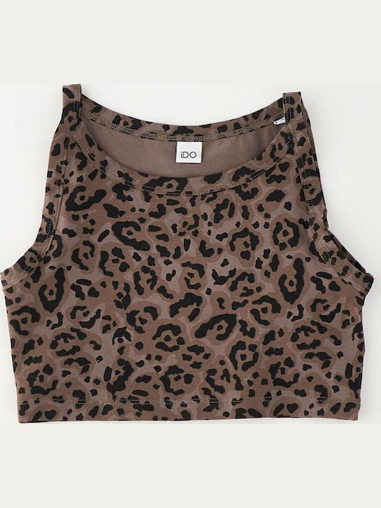 Παιδικό Crop Top Αμάνικο Brown