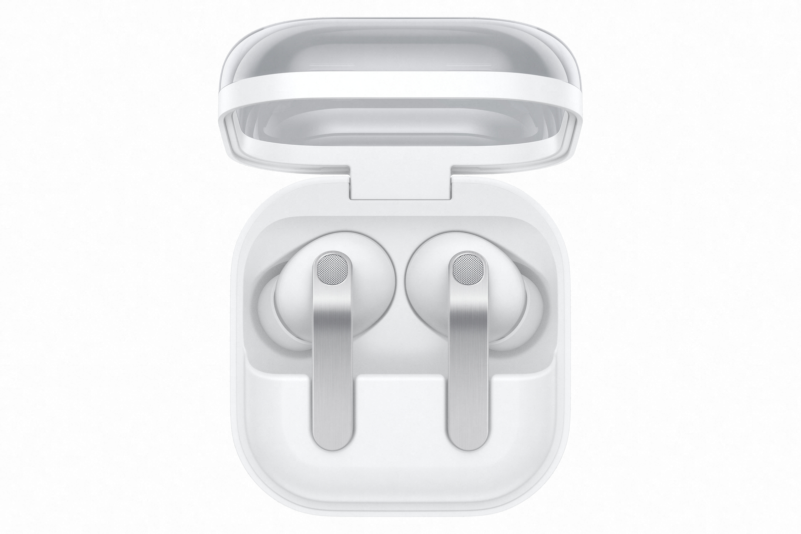 Samsung Galaxy Buds4 Pro Bluetooth Handsfree Ακουστικά με Αντοχή στον Ιδρώτα και Θήκη Φόρτισης Λευκά