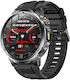 Microwear AK95 Smartwatch cu Pulsometru (Silicon Negru)