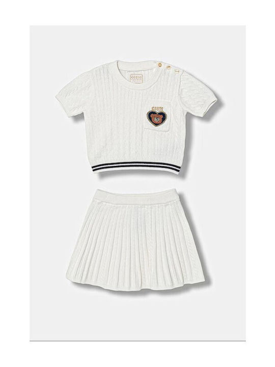 Guess Kinderbekleidungsset mit Rock Weiß 2 Stück